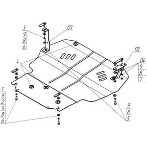 Защита Двигатель, Коробка переключения передач Volkswagen Caddy ( 2004-2010 ) г. арт: 02733-1800