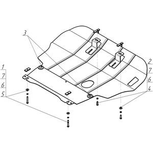 Защита Двигатель, Коробка переключения передач Volkswagen Passat B3 ( 1988-1993 ) г. арт: 02701-1852