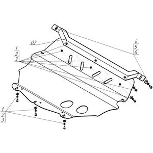 Защита Двигатель, Коробка переключения передач Volkswagen Tiguan ( 2007-2011 ) г. арт: 12720-1882