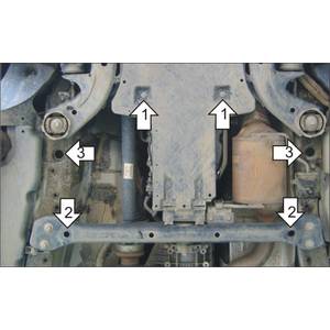 Защита Коробка переключения передач Volkswagen Touareg ( 2006-2010 ) г. арт: 12708-1900