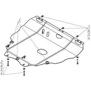 Защита Двигатель, Коробка переключения передач Volvo C30 ( 2006-2013 ) г. арт: 02614-1965