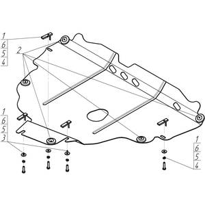 Защита Двигатель, Коробка переключения передач Volvo S60 ( 2010-2018 ) г. арт: 02615-1970