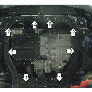 Защита Двигатель, Коробка переключения передач Hyundai Santa Fé II ( 2009-2011 ) г. арт: 30903-2134