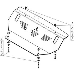 Защита Радиатор, Интеркулер Mitsubishi Pajero IV ( 2012-2020 ) г. арт: 31302-2275