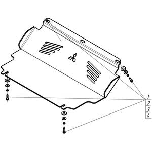 Защита Радиатор Mitsubishi Pajero Sport II ( 2008-2011 ) г. арт: 31307-2292