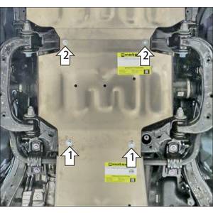 Защита Двигатель, Передний дифференциал Toyota Land Cruiser Prado 250 ( 2023- ) г. арт: 32532