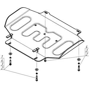 Защита Двигатель, Передний дифференциал Toyota Land Cruiser Prado 250 ( 2023- ) г. арт: 32532