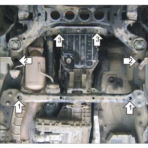 Защита Коробка переключения передач Volkswagen Touareg ( 2015-2018 ) г. арт: 35401-2487