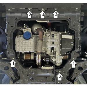 Защита Двигатель, Коробка переключения передач Dongfeng 580 ( 2018- ) г. арт: 58601