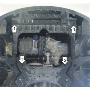 Защита Двигатель, Коробка переключения передач Hyundai Solaris ( 2010-2014 ) г. арт: 50901-2736