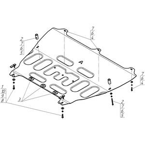 Защита Двигатель, Коробка переключения передач JAECOO J8 ( 2024- ) г. арт: 59014