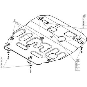 Защита Двигатель, Коробка переключения передач Mitsubishi ASX ( 2012- ) г. арт: 51337-2805