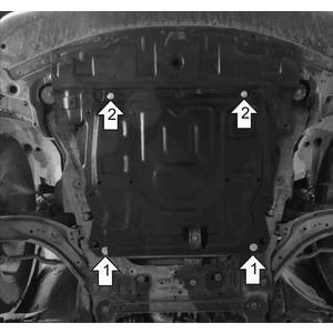 Защита Двигатель, Коробка переключения передач Nissan X-Trail ( 2010-2015 ) г. арт: 51401-2825