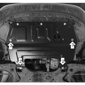 Защита Двигатель, Коробка переключения передач SEAT Ibiza ( 2008-2015 ) г. арт: 52301-2848