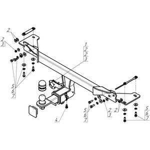 Фаркоп Belgee X70 2024- ( универсал ) г. арт: 94205-E