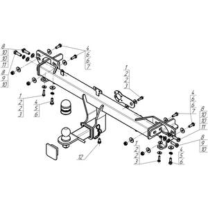 Фаркоп Chery Tiggo 8 Pro Max 2022- ( универсал ) г. арт: 99006-E