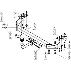 Фаркоп Exeed TXL 2024- ( универсал ) г. арт: 99020-A