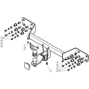 Фаркоп Exeed VX 2021- ( универсал ) г. арт: 99009-E