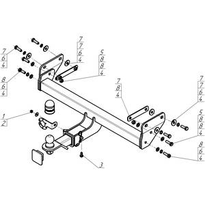 Фаркоп Geely Monjaro 2022- ( универсал ) г. арт: 94210-E