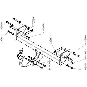 Фаркоп Geely Monjaro 2022- ( универсал ) г. арт: 94206-A