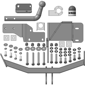 Фаркоп Hyundai Santa Fé IV 2018-2020 ( универсал ) г. арт: 91006-A