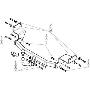 Фаркоп KIA Rio 2021-2022 ( Седан ) г. арт: 91013-A