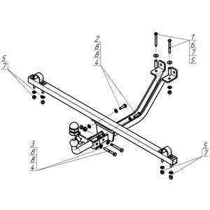 Фаркоп Lada 4x4 2006-2014 ( Внедорожник ) г. арт: 92105-A