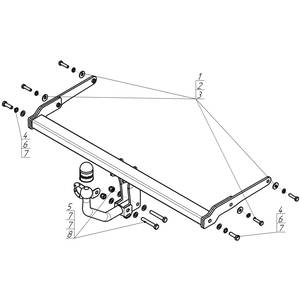 Фаркоп Suzuki Sx4 2013-2021 ( Хэтчбек ) г. арт: 92402-A