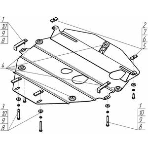 Защита Двигатель, Коробка переключения передач Honda CR-V III ( 2009-2012 ) г. арт: 00816-527